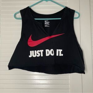 Nike Black “Just Do It” Cropped Tank Top, Men’s Size Large